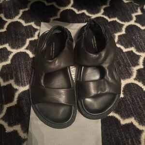 Officine Creative Black Minimalist Sandals 36 Nwob